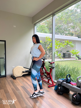 Cargar imagen en el visor de la galería, Legging Estampado All in One (azul oscuro y claro)