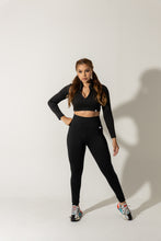 Cargar imagen en el visor de la galería, Legging cortes negro
