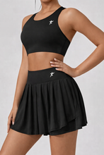 Cargar imagen en el visor de la galería, Set Falda plisada negro