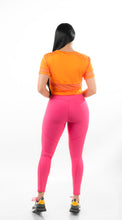 Cargar imagen en el visor de la galería, Legging cordón mixto - Fucsia