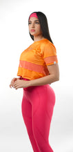 Cargar imagen en el visor de la galería, Legging cordón mixto - Fucsia