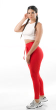 Cargar imagen en el visor de la galería, Legging cordón mixto - Rojo