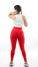 Cargar imagen en el visor de la galería, Legging cordón mixto - Rojo