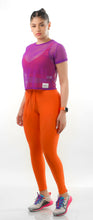 Cargar imagen en el visor de la galería, Legging cordón mixto - Naranja