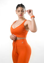 Cargar imagen en el visor de la galería, Legging cordón mixto - Naranja
