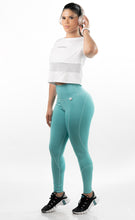 Cargar imagen en el visor de la galería, Legging corazón turquesa