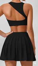 Cargar imagen en el visor de la galería, Set Falda plisada negro