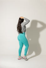 Cargar imagen en el visor de la galería, Legging corazón turquesa