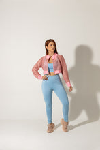 Cargar imagen en el visor de la galería, Legging cortes azul cielo