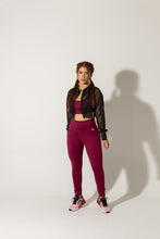 Cargar imagen en el visor de la galería, Legging cortes rojo vino