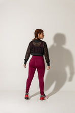 Cargar imagen en el visor de la galería, Legging cortes rojo vino