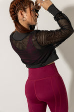 Cargar imagen en el visor de la galería, Legging cortes rojo vino