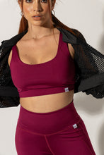 Cargar imagen en el visor de la galería, Legging cortes rojo vino