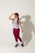 Cargar imagen en el visor de la galería, Legging corazón rojo vino