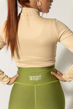 Cargar imagen en el visor de la galería, Top Rib Manga Larga Beige