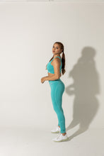 Cargar imagen en el visor de la galería, Legging corazón turquesa