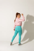 Cargar imagen en el visor de la galería, Legging cortes turquesa