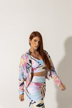 Cargar imagen en el visor de la galería, Set estampado con chaqueta pastel y negro