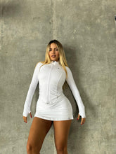 Cargar imagen en el visor de la galería, Falda Pretina Cruzada Blanca