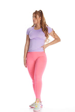 Cargar imagen en el visor de la galería, Leggings Unicolor Talle Alto Rosado