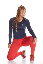 Cargar imagen en el visor de la galería, Leggings Unicolor Talle Alto Rojo