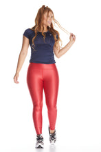 Cargar imagen en el visor de la galería, Leggings Metalizado Sencillo Rojo