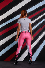Cargar imagen en el visor de la galería, Leggings Estampado Talle Alto (gris, rosa y negro)