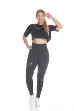 Cargar imagen en el visor de la galería, Legging Sport Shop Gel Negro Unicolor