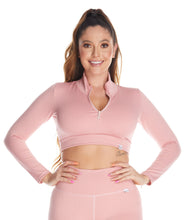 Cargar imagen en el visor de la galería, Top Rib Manga Larga Rosado