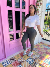 Cargar imagen en el visor de la galería, Leggings Jaspe Básico Gris Oscuro