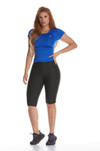 Cargar imagen en el visor de la galería, Biker Jaspe Negro Talle Alto