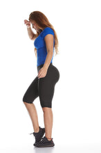 Cargar imagen en el visor de la galería, Biker Jaspe Negro Talle Alto