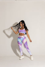 Cargar imagen en el visor de la galería, Legging Estampado All in One (morado, azul y blanco)