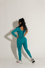 Cargar imagen en el visor de la galería, Legging Unicolor all in one Azul Aqua