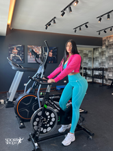 Cargar imagen en el visor de la galería, Legging cortes turquesa

