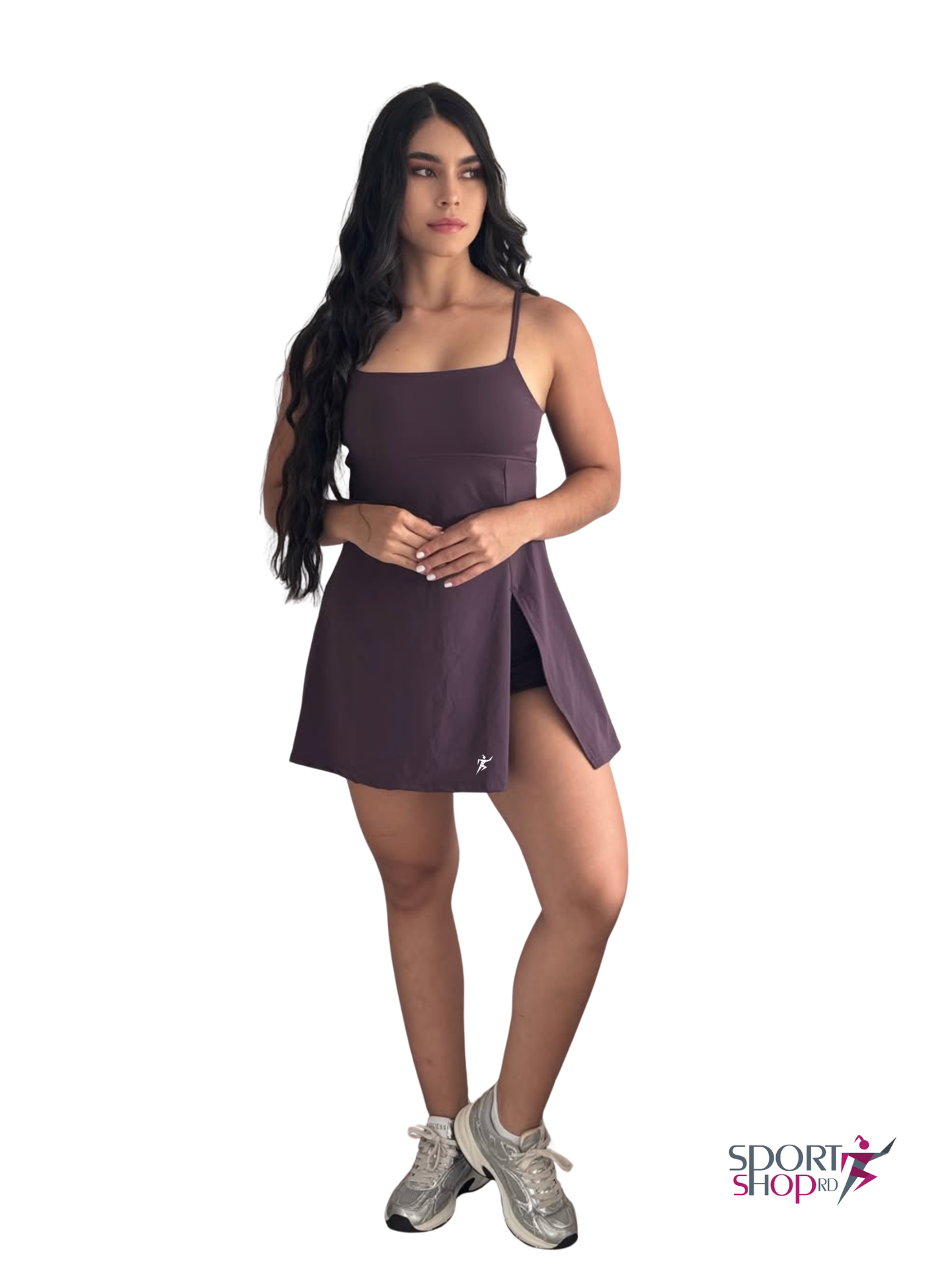 Enterizo Falda Tiras Rojo Vino