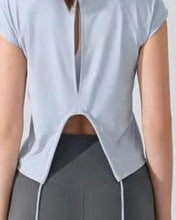 Cargar imagen en el visor de la galería, Blusa espalda abierta azul
